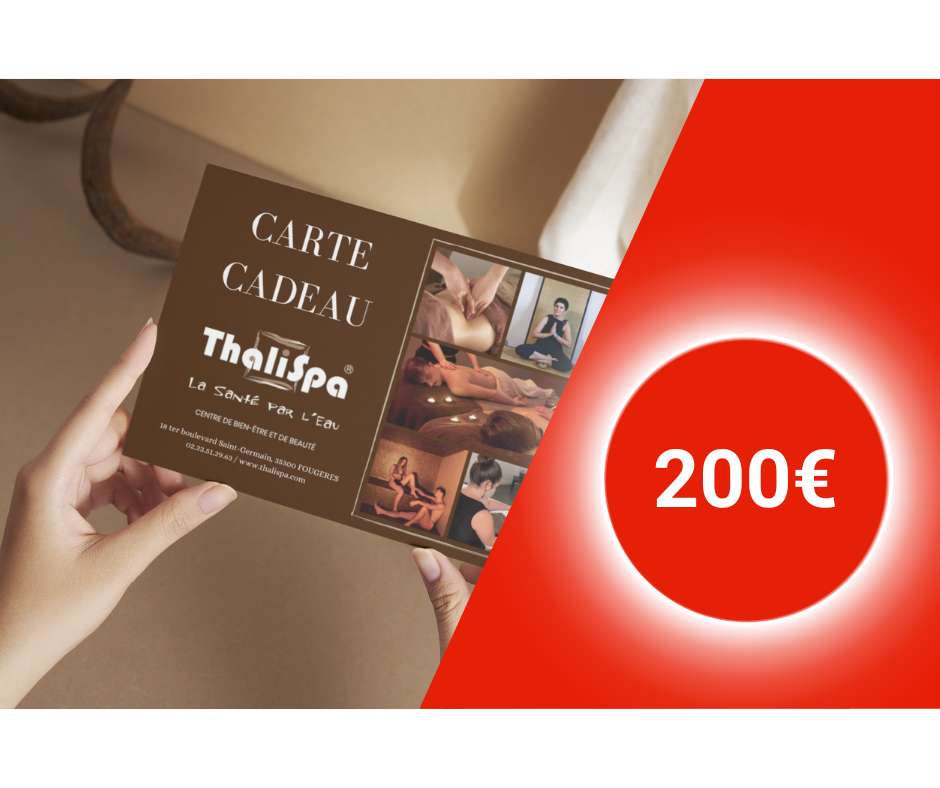 Carte cadeau d'une valeur de 200€ (livraison offerte)