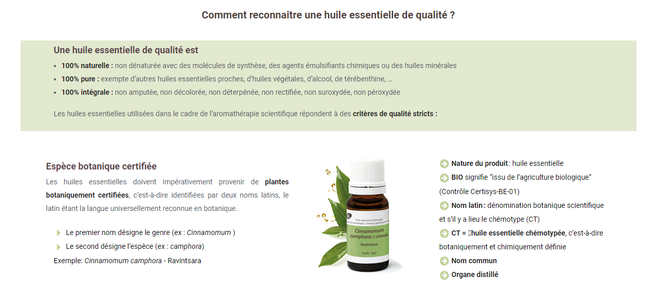 huiles essentielle